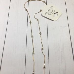 Gold ball chain necklace